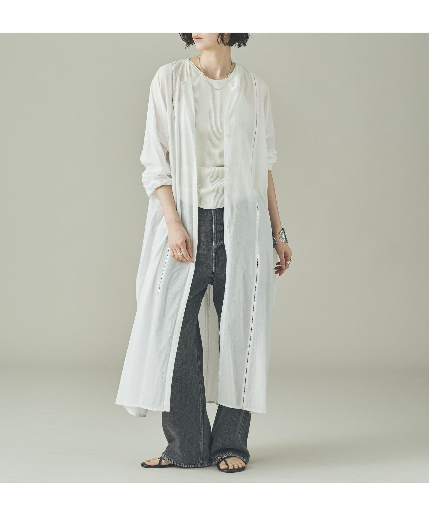 【カレンソロジー/Curensology】のカディコットンオーバーワンピース インテリア・キッズ・メンズ・レディースファッション・服の通販 founy(ファウニー) 　ファッション　Fashion　レディースファッション　Fashion for Women　ワンピース　Dresses　インド　Indian Textile　インナー　Innerwear　エレガント 上品　Elegant　ドレープ　Drape, Draping Fabric　フロント　Front, Front Design　ブラウジング　Blouson Silhouette, Cinched Waist　マキシ　Maxi, Full Length　おすすめ　Recommended / Our Picks　ホワイト|ID: prp329100004977194 ipo3291000000037304416