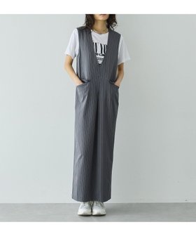 【ガレージ オブ グッド クロージング/GARAGE OF GOOD CLOTHING】のストライプ深Vネックタックジャンパースカート 大人の最旬トレンドファッション＆コーディネート founy(ファウニー) ファッション Fashion レディースファッション Fashion for Women スカート Skirts 2026年 2026 2026春夏・S/S Spring/Summer 2026 SS26 インナー Innerwear カットソー Cut and Sewn Top シンプル Simple, Minimal ストライプ Stripe, Striped Pattern セットアップ Set-Up, Coordinated Outfit セレモニー Ceremony フォルム Silhouette, Form フォーマル Formal, Dressy ポケット Pocket, Pocket Detail |ID:prp329100004977199