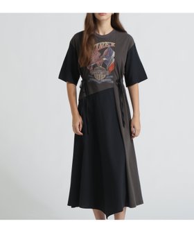 【アヴィレックス/AVIREX】の《直営店限定》REMAKE-STYLE DRESS WITH EAGLE PRINT 大人の最旬トレンドファッション＆コーディネート founy(ファウニー) ファッション Fashion レディースファッション Fashion for Women ワンピース Dresses フォーマル・パーティードレス・結婚式用ドレス Elegant & Casual Dresses カッティング Cutting Detail ミリタリー Military, Army Style ランダム Random, Irregular リメイク Remake, Reconstructed |ID:prp329100004977207