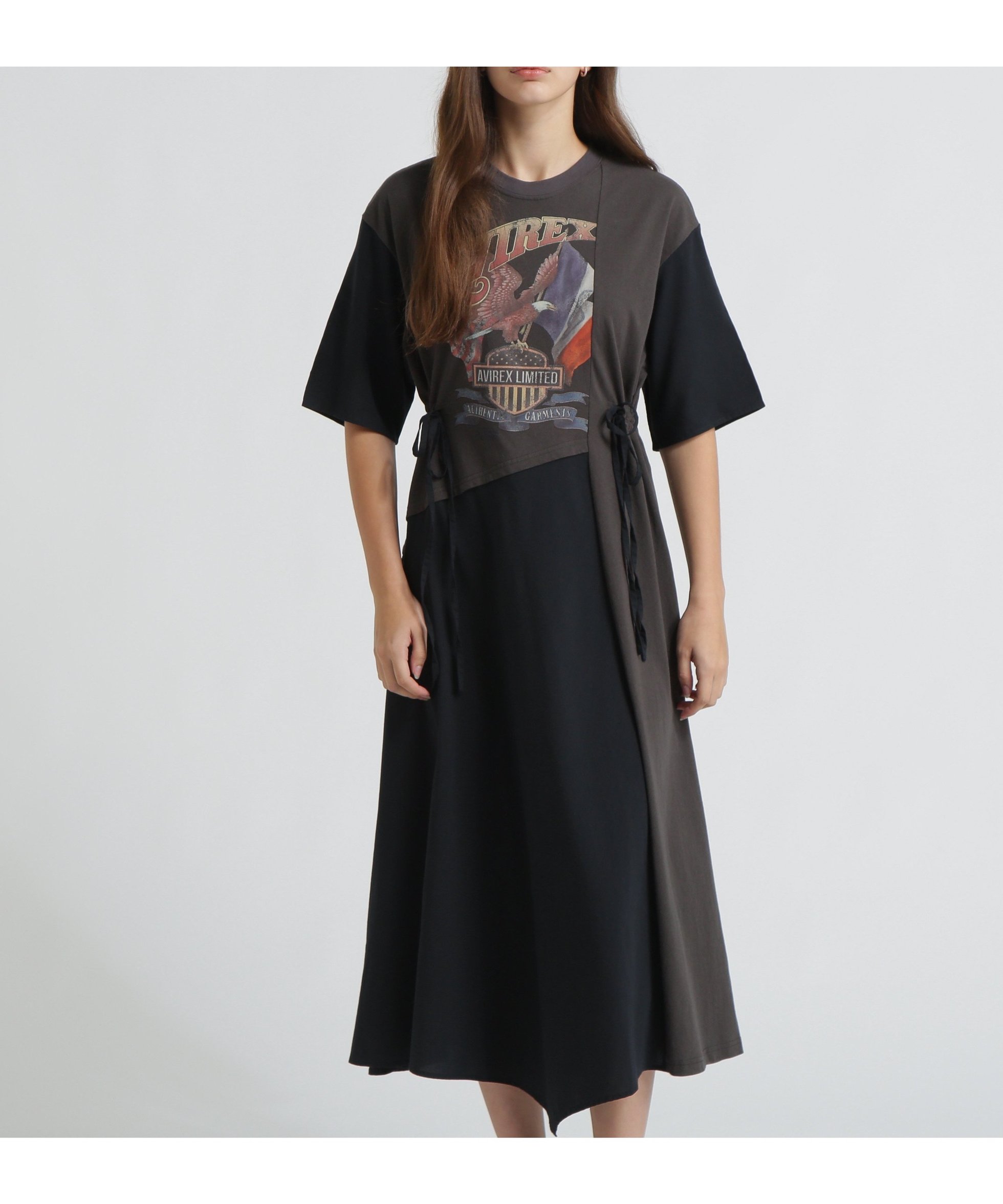 【アヴィレックス/AVIREX】の《直営店限定》REMAKE-STYLE DRESS WITH EAGLE PRINT 大人の最旬トレンドファッション＆コーディネート founy(ファウニー) 　ファッション　Fashion　レディースファッション　Fashion for Women　ワンピース　Dresses　フォーマル・パーティードレス・結婚式用ドレス　Elegant & Casual Dresses　カッティング　Cutting Detail　ミリタリー　Military, Army Style　ランダム　Random, Irregular　リメイク　Remake, Reconstructed　 other-1|ID: prp329100004977207 ipo3291000000037304458
