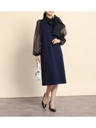 【ヴァン/Vin】のドットフロッキーリボンワンピース ダークネイビー|ID: prp329100004977209 ipo3291000000037304469