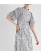 【ラシュッド/LASUD】のフリルスリーブチュール刺繍ドレス ライトブルー|ID: prp329100004977216 ipo3291000000037391456