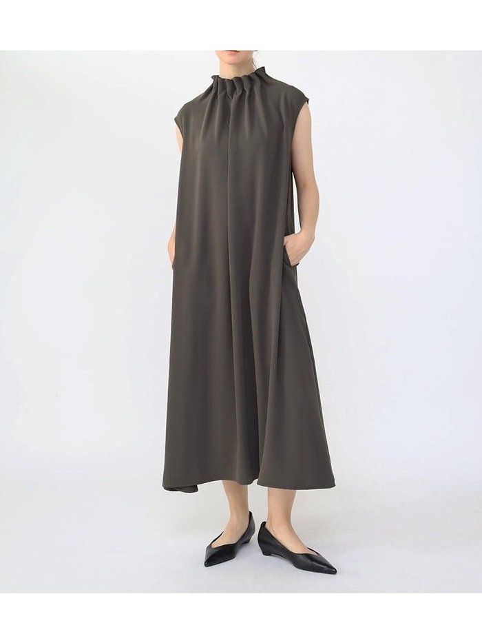 【ラシュッド/LASUD】のタックネックワンピース(Navy) インテリア・キッズ・メンズ・レディースファッション・服の通販 founy(ファウニー) https://founy.com/ ファッション Fashion レディースファッション Fashion for Women ワンピース Dresses ギャザー Gathered, Ruffled シンプル Simple, Minimal ドレープ Drape, Draping Fabric フレア Flare, Flared エレガント 上品 Elegant |ID: prp329100004977219 ipo3291000000037304498
