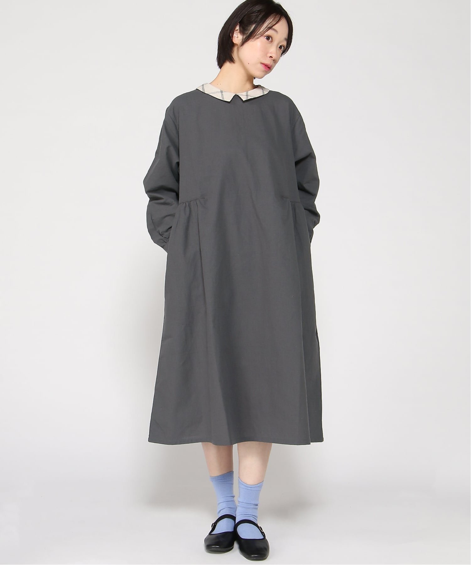 【クラウドナイン/cloudnine】のcloudnine/ワンピース インテリア・キッズ・メンズ・レディースファッション・服の通販 founy(ファウニー) 　ファッション　Fashion　レディースファッション　Fashion for Women　ワンピース　Dresses　リラックス　Relax, Relaxed Fit　ダークグレー|ID: prp329100004977231 ipo3291000000037304539