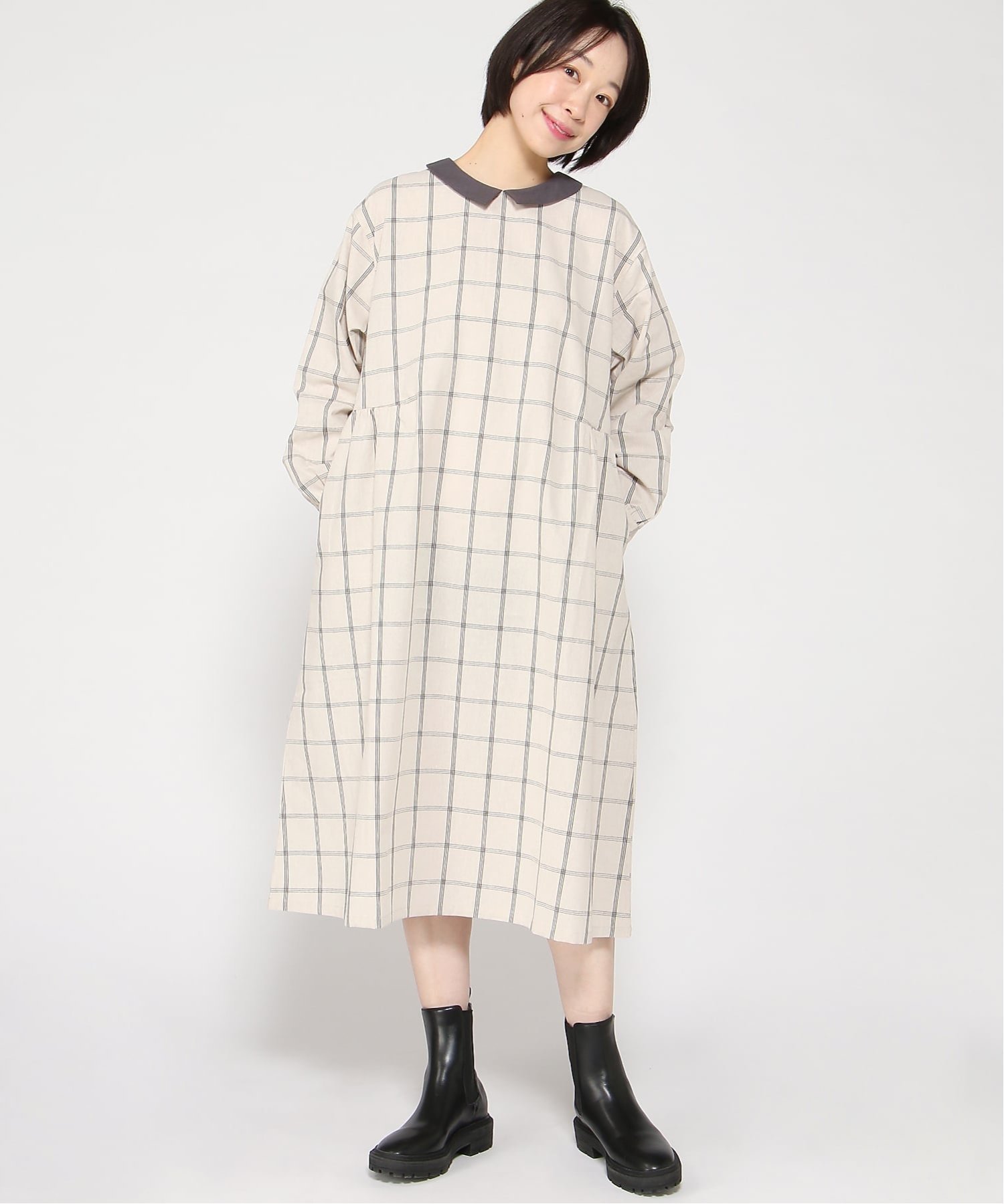 【クラウドナイン/cloudnine】のcloudnine/ワンピース インテリア・キッズ・メンズ・レディースファッション・服の通販 founy(ファウニー) 　ファッション　Fashion　レディースファッション　Fashion for Women　ワンピース　Dresses　リラックス　Relax, Relaxed Fit　ライトベージュ|ID: prp329100004977231 ipo3291000000037304541