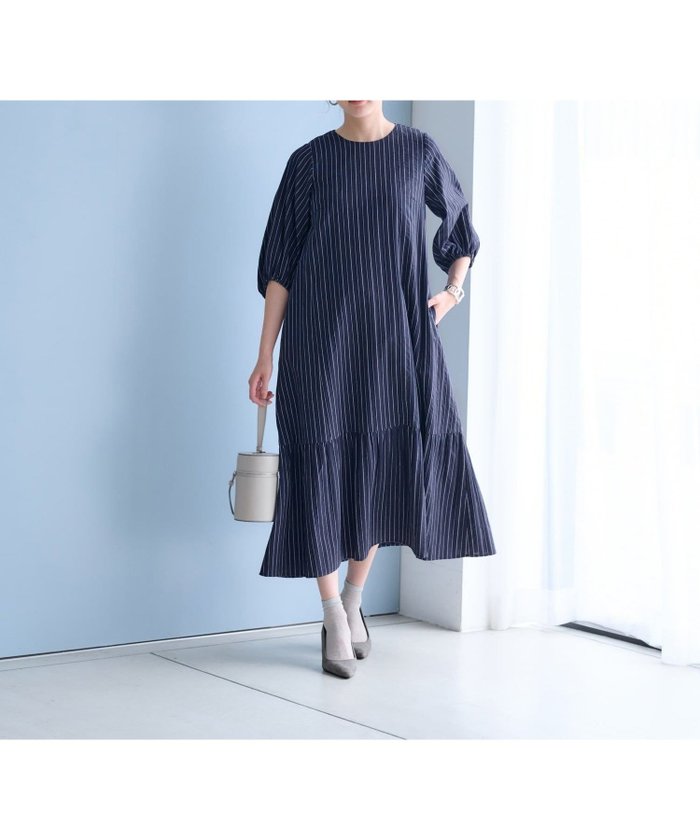 【ネミカ/NEMIKA】のワンピース【NEMIKA】 インテリア・キッズ・メンズ・レディースファッション・服の通販 founy(ファウニー) https://founy.com/ ファッション Fashion レディースファッション Fashion for Women ワンピース Dresses ウォッシャブル Machine Washable シンプル Simple, Minimal ストライプ Stripe, Striped Pattern ポケット Pocket, Pocket Detail リラックス Relax, Relaxed Fit |ID: prp329100004977237 ipo3291000000037304553