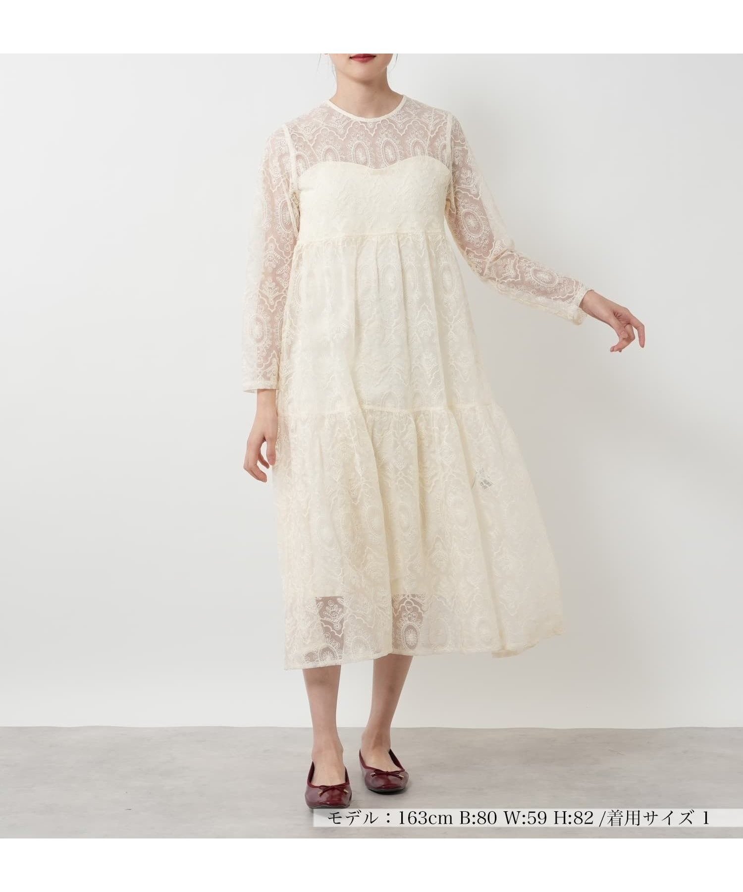 【ネミカ/NEMIKA】のレースティアードワンピース【torrazzo donna】 インテリア・キッズ・メンズ・レディースファッション・服の通販 founy(ファウニー) 　ファッション　Fashion　レディースファッション　Fashion for Women　ワンピース　Dresses　おすすめ　Recommended / Our Picks　インナー　Innerwear　エレガント 上品　Elegant　クラシカル　Classical, Vintage-Inspired　シューズ　Shoes, Footwear　バレエ　Ballet, Ballet Style　フェミニン　Feminine, Girly　ポケット　Pocket, Pocket Detail　リボン　Ribbon, Bow　レース　Lace, Lace Fabric　春　Spring　ライトベージュ|ID: prp329100004977243 ipo3291000000037304570