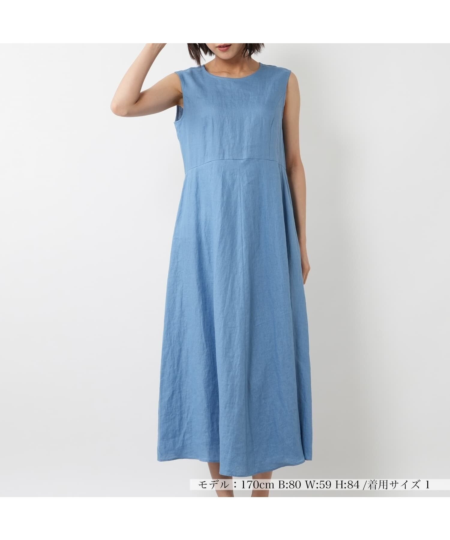 【ネミカ/NEMIKA】のノースリーブフレアワンピース【NEMIKA】 インテリア・キッズ・メンズ・レディースファッション・服の通販 founy(ファウニー) 　ファッション　Fashion　レディースファッション　Fashion for Women　ワンピース　Dresses　アクセサリー　Fashion Accessories　サンダル　Sandals, Summer Shoes　シューズ　Shoes, Footwear　ノースリーブ　Sleeveless, No-Sleeve　フラット　Flat, Flat Shoes　フレア　Flare, Flared　ポケット　Pocket, Pocket Detail　リラックス　Relax, Relaxed Fit　夏　Summer　セルリアンブルー|ID: prp329100004977248 ipo3291000000037304585