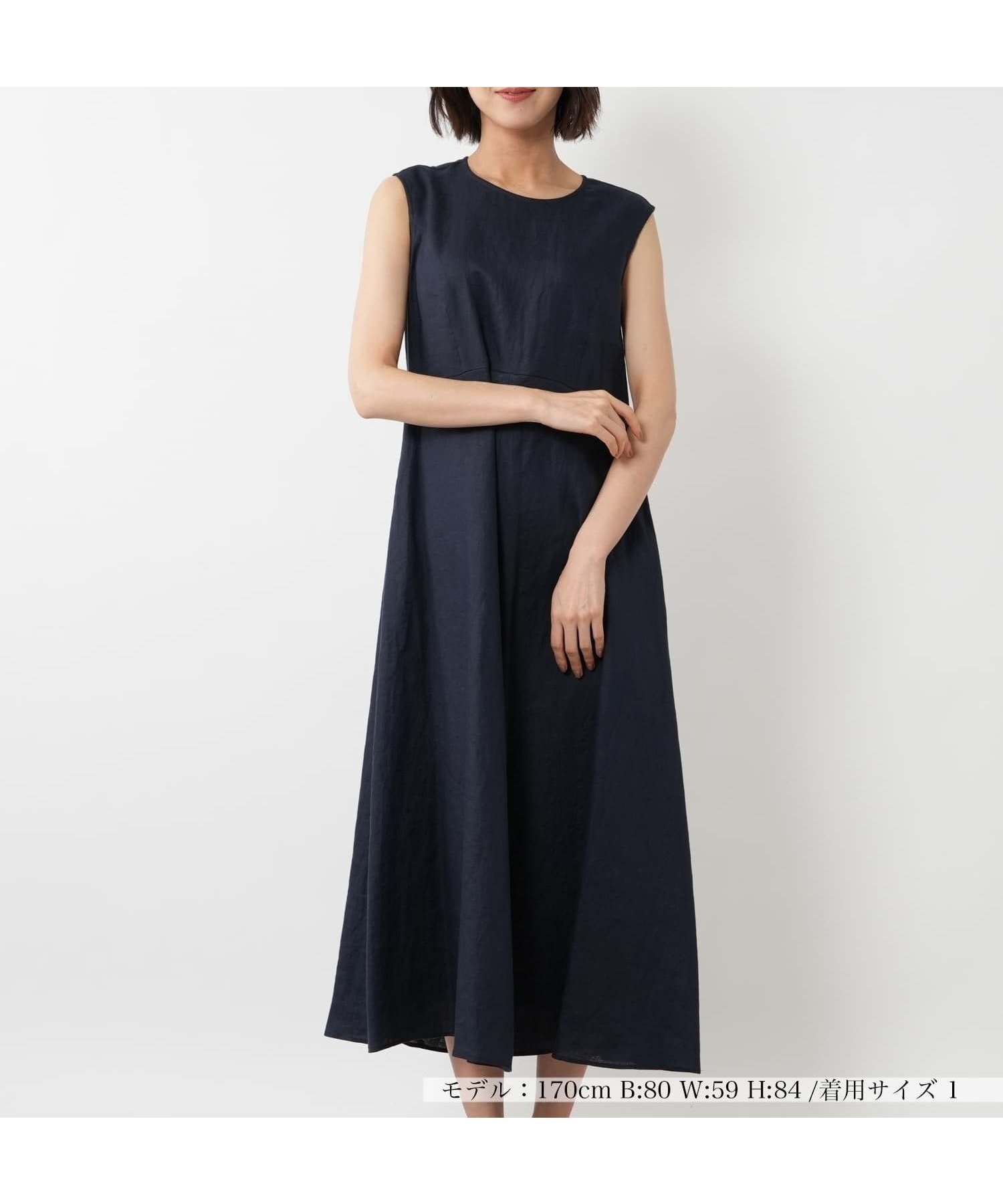 【ネミカ/NEMIKA】のノースリーブフレアワンピース【NEMIKA】 インテリア・キッズ・メンズ・レディースファッション・服の通販 founy(ファウニー) 　ファッション　Fashion　レディースファッション　Fashion for Women　ワンピース　Dresses　アクセサリー　Fashion Accessories　サンダル　Sandals, Summer Shoes　シューズ　Shoes, Footwear　ノースリーブ　Sleeveless, No-Sleeve　フラット　Flat, Flat Shoes　フレア　Flare, Flared　ポケット　Pocket, Pocket Detail　リラックス　Relax, Relaxed Fit　夏　Summer　ネイビー|ID: prp329100004977248 ipo3291000000037304586