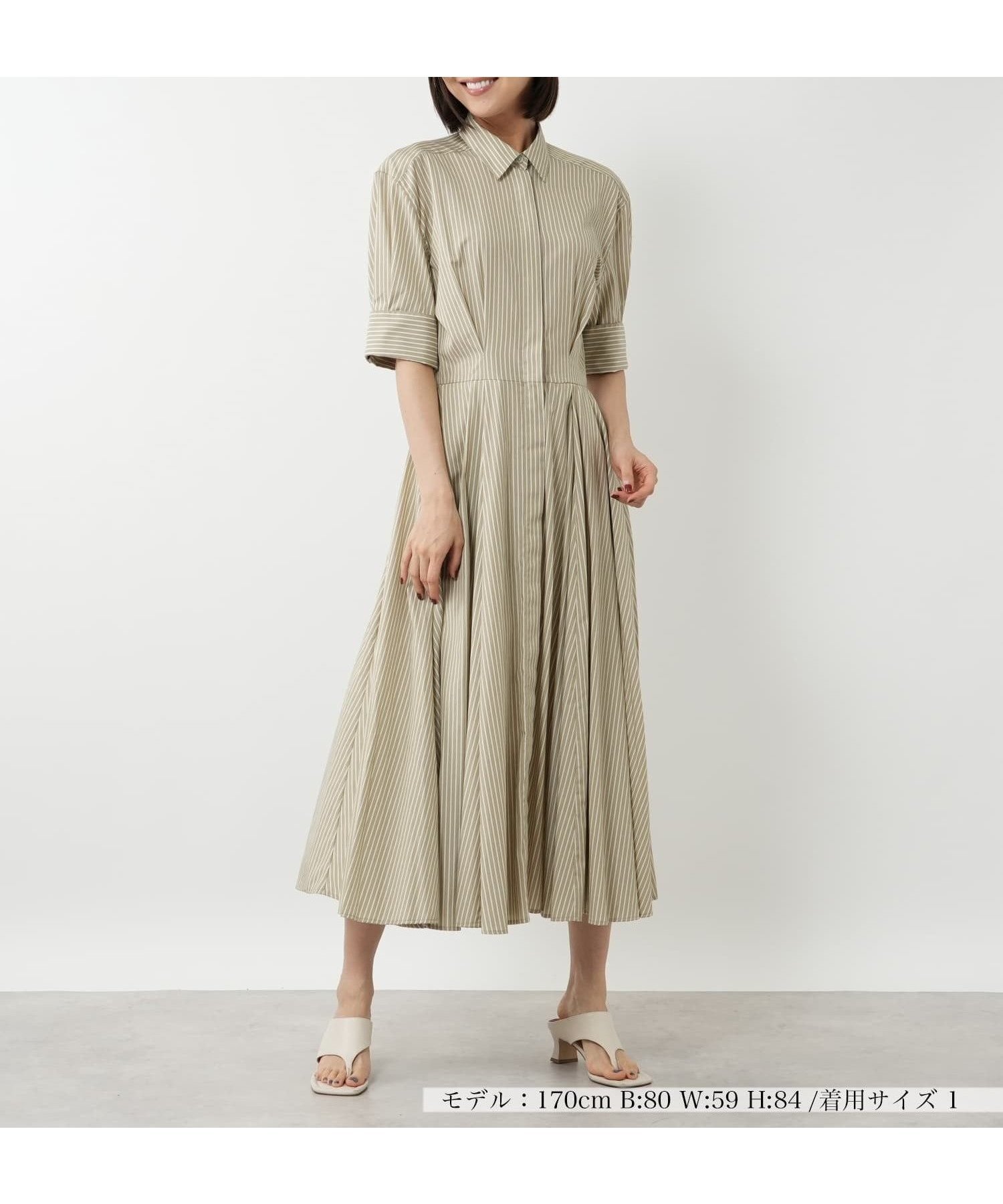 【ネミカ/NEMIKA】のストライプシャツワンピース【RAG BONE】 インテリア・キッズ・メンズ・レディースファッション・服の通販 founy(ファウニー) 　ファッション　Fashion　レディースファッション　Fashion for Women　ワンピース　Dresses　シャツワンピース / 1枚で着映えコーデ　Shirt Dresses　サンダル　Sandals, Summer Shoes　ショート　Short, Short Length　ストライプ　Stripe, Striped Pattern　フィット　Fit, Slim Fit　フレア　Flare, Flared　フロント　Front, Front Design　ポケット　Pocket, Pocket Detail　切替　Switching, Contrast Panel　秋　Autumn　ベージュ|ID: prp329100004977249 ipo3291000000037304590
