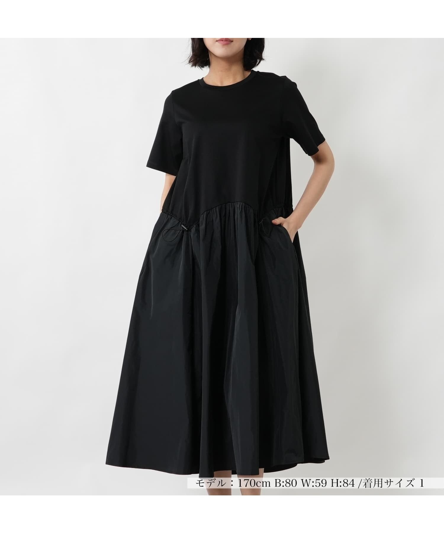 【ネミカ/NEMIKA】の切替ワンピース インテリア・キッズ・メンズ・レディースファッション・服の通販 founy(ファウニー) 　ファッション　Fashion　レディースファッション　Fashion for Women　ワンピース　Dresses　切替　Switching, Contrast Panel　ブラック|ID: prp329100004977259 ipo3291000000037304626
