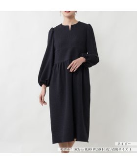 【ネミカ/NEMIKA】のキーネックワンピース【NEMIKA】 大人の最旬トレンドファッション＆コーディネート founy(ファウニー) ファッション Fashion レディースファッション Fashion for Women ワンピース Dresses ウォッシャブル Machine Washable シンプル Simple, Minimal スリーブ Sleeve, Long Sleeve / Short Sleeve ポケット Pocket, Pocket Detail 春 Spring |ID:prp329100004977260