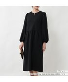 【ネミカ/NEMIKA】のキーネックワンピース【NEMIKA】 大人の最旬トレンドファッション＆コーディネート founy(ファウニー) ファッション Fashion レディースファッション Fashion for Women ワンピース Dresses ウォッシャブル Machine Washable シンプル Simple, Minimal スリーブ Sleeve, Long Sleeve / Short Sleeve ポケット Pocket, Pocket Detail 春 Spring thumbnail ブラック|ID: prp329100004977260 ipo3291000000037304629