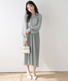 【ラジュール/Lajour】のジョーゼット プリーツ ドッキング ワンピース 大人の最旬トレンドファッション＆コーディネート founy(ファウニー) ファッション Fashion レディースファッション Fashion for Women ワンピース Dresses 2026年 2026 2026春夏・S/S Spring/Summer 2026 SS26 ジョーゼット Georgette, Semi-Sheer Fabric ドッキング Docking, Mixed Material ドレープ Drape, Draping Fabric プリーツ Pleats, Pleated エレガント 上品 Elegant thumbnail ライトグレー|ID: prp329100004977263 ipo3291000000037304637