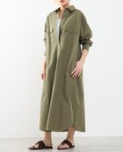 【ソフィット/Soffitto】の【A_/エース】こなれ感ロングシャツワンピース 大人の最旬トレンドファッション＆コーディネート founy(ファウニー) ファッション Fashion レディースファッション Fashion for Women ワンピース Dresses シャツワンピース / 1枚で着映えコーデ Shirt Dresses ポケット Pocket, Pocket Detail ワッシャー Washer, Crinkled Finish thumbnail カーキ|ID: prp329100004977265 ipo3291000000037304645