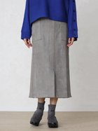 【ラシュッド/LASUD】のフェイクスエード×リブIラインスカート グレー|ID: prp329100004977267 ipo3291000000037304654