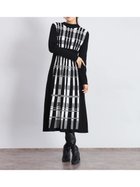 【ヴァン/Vin】のアートチェックバックリボンニットワンピ シロクロ|ID: prp329100004977269 ipo3291000000037304662