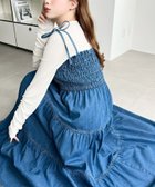 【モーメントプラス/moment+ / MEN】のライトオンスデニムシャーリングティアードキャミワンピース デニムワンピース ブルー|ID: prp329100004977276 ipo3291000000037304682