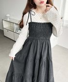 【モーメントプラス/moment+ / MEN】のライトオンスデニムシャーリングティアードキャミワンピース デニムワンピース ブラック|ID: prp329100004977276 ipo3291000000037304683