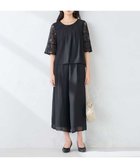 【アー ヴェー ヴェー/a.v.v】の【結婚式/お呼ばれに】レースドッキングブラウス・パンツセットアップ 大人の最旬トレンドファッション＆コーディネート founy(ファウニー) ファッション Fashion レディースファッション Fashion for Women セットアップ Matching Sets レディースパンツ・ボトムス Pants & Trousers / Bottoms 春 Spring 秋 Autumn クロップド Cropped, Short Length シフォン Chiffon, Lightweight Fabric ジョーゼット Georgette, Semi-Sheer Fabric セットアップ Set-Up, Coordinated Outfit ドッキング Docking, Mixed Material ドレス Dress, One-Piece フレア Flare, Flared ボトム Bottoms, Lower Wear レース Lace, Lace Fabric ワイド Wide, Wide Fit 冬 Winter / This Winter 再入荷 Restock / Back in Stock 夏 Summer エレガント 上品 Elegant 結婚式 Wedding thumbnail ブラック|ID: prp329100004977278 ipo3291000000037304688