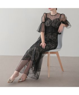【レジャ/Leja】のフラワースパンコールチュールシアーワンピースキャミワンピースドレス結婚式 大人の最旬トレンドファッション＆コーディネート founy(ファウニー) ファッション Fashion レディースファッション Fashion for Women ワンピース Dresses フォーマル・パーティードレス・結婚式用ドレス Elegant & Casual Dresses キャミソールワンピース Camisole Dresses スパンコール Sequins, Sequin Embellishment フラワー Flower, Floral 結婚式 Wedding |ID:prp329100004977279