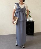 【シェトワ/Chez toi】の【セットアップ】ビスチェ見えドッキングプルオーバー×ナロースカート 大人の最旬トレンドファッション＆コーディネート founy(ファウニー) ファッション Fashion レディースファッション Fashion for Women セットアップ Matching Sets スカート・ミニ/ミディ/マキシ Skirts / Mini, Midi & Maxi Skirts スリット Slit, Slit Detail セットアップ Set-Up, Coordinated Outfit チェック Check, Plaid, Tartan デニム Denim, Jeans Material ドッキング Docking, Mixed Material 人気 Popular, Best Seller ビスチェ Bustier, Corset Top 楽ちん Easy Fit, Comfortable ワイド Wide, Wide Fit 再入荷 Restock / Back in Stock thumbnail ブルー|ID: prp329100004977280 ipo3291000000037304695