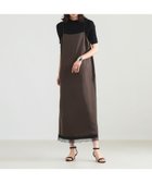 【デミルクス ビームス/Demi-Luxe BEAMS】のリバーレース キャミソール ワンピース 大人の最旬トレンドファッション＆コーディネート founy(ファウニー) ファッション Fashion レディースファッション Fashion for Women ワンピース Dresses エレガント 上品 Elegant カットソー Cut and Sewn Top カーディガン Cardigan, Knitwear キャミソール Camisole, Spaghetti Strap Top サテン Satin, Glossy Fabric シューズ Shoes, Footwear シルク Silk, 100% Silk ジャケット Jacket, Outerwear スリット Slit, Slit Detail タンブラー Tumbler, Travel Mug バランス Balance, Style Balance フラット Flat, Flat Shoes フランス France, French ラップ Wrap, Wrap Design レース Lace, Lace Fabric thumbnail BROWN|ID: prp329100004977284 ipo3291000000037304711