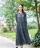 【キャラオクルス/CARA OCRUZ】の洗える Vネック小花柄フレアワンピース 【WILLIAM MORRIS】【35th】 大人の最旬トレンドファッション＆コーディネート founy(ファウニー) ファッション Fashion レディースファッション Fashion for Women ワンピース Dresses ウォッシャブル Machine Washable 洗える Machine Washable コラボ Collaboration, Collab シャーリング Shirring, Ruched スリーブ Sleeve, Long Sleeve / Short Sleeve フレア Flare, Flared ブラウジング Blouson Silhouette, Cinched Waist ポケット Pocket, Pocket Detail リゾート Resort, Vacation Style リボン Ribbon, Bow エレガント 上品 Elegant thumbnail ネイビー|ID: prp329100004977300 ipo3291000000037304783