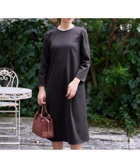 【キャラオクルス/CARA OCRUZ】の【きれいめ】洗える Aラインワンピース 大人の最旬トレンドファッション＆コーディネート founy(ファウニー) ファッション Fashion レディースファッション Fashion for Women ワンピース Dresses Aラインワンピース・フレアシルエット A-Line Dresses / Flared Silhouette Dresses ウォッシャブル Machine Washable スリーブ Sleeve, Long Sleeve / Short Sleeve ポケット Pocket, Pocket Detail リラックス Relax, Relaxed Fit エレガント 上品 Elegant 冬 Winter / This Winter 洗える Machine Washable |ID:prp329100004977303