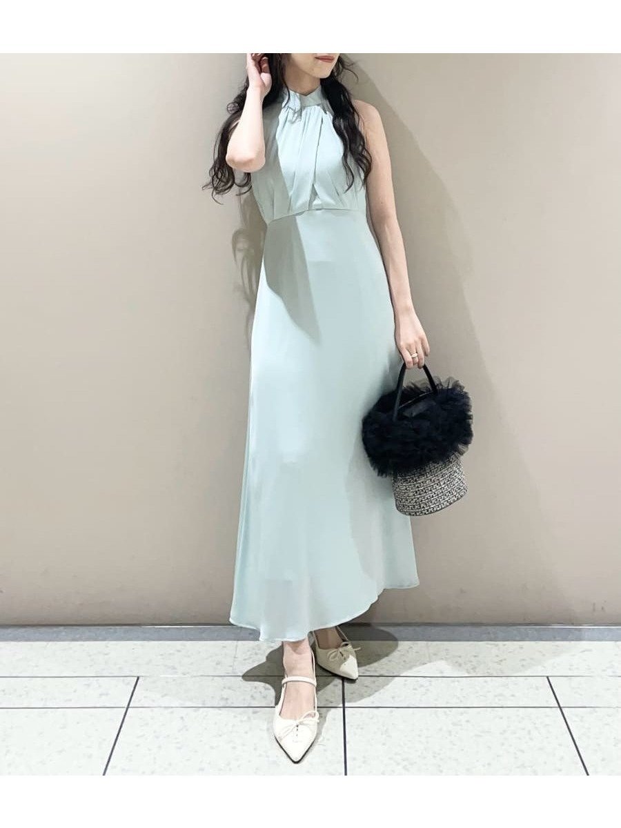 【リリーブラウン/Lily Brown】の2wayアメスリワンピース インテリア・キッズ・メンズ・レディースファッション・服の通販 founy(ファウニー) 　ファッション　Fashion　レディースファッション　Fashion for Women　ワンピース　Dresses　インナー　Innerwear　エレガント 上品　Elegant　カシュクール　Wrap Design　カーディガン　Cardigan, Knitwear　サテン　Satin, Glossy Fabric　スマート　Smart, Elegant　トレンド　Trend, Trending Now　ドレープ　Drape, Draping Fabric　人気　Popular, Best Seller　フロント　Front, Front Design　ロング　Long, Long-Length　SAX[083]|ID: prp329100004977306 ipo3291000000037304799