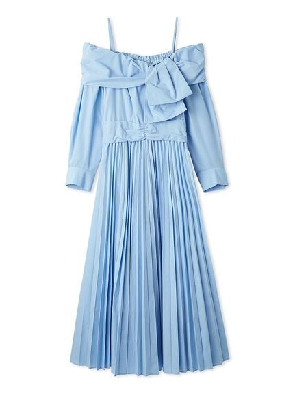 【スナイデル/SNIDEL】のビッグリボンシャツワンピース インテリア・キッズ・メンズ・レディースファッション・服の通販 founy(ファウニー) 　ファッション　Fashion　レディースファッション　Fashion for Women　ワンピース　Dresses　シャツワンピース / 1枚で着映えコーデ　Shirt Dresses　カフス　Cuff Design　ギャザー　Gathered, Ruffled　クラシカル　Classical, Vintage-Inspired　シェイプ　Shape, Slim Fit　シャーリング　Shirring, Ruched　スマート　Smart, Elegant　チェック　Check, Plaid, Tartan　トレンド　Trend, Trending Now　フィット　Fit, Slim Fit　フォーマル　Formal, Dressy　プリーツ　Pleats, Pleated　無地　Plain, Solid Color　リボン　Ribbon, Bow　ロング　Long, Long-Length　BLU[086]|ID: prp329100004977312 ipo3291000000037304822