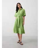 【バナナリパブリック ファクトリーストア/BANANA REPUBLIC FACTORY STORE】のプリーツ ミディ シャツワンピース 大人の最旬トレンドファッション＆コーディネート founy(ファウニー) ファッション Fashion レディースファッション Fashion for Women ワンピース Dresses シャツワンピース / 1枚で着映えコーデ Shirt Dresses フェミニン Feminine, Girly フレア Flare, Flared プリーツ Pleats, Pleated リボン Ribbon, Bow thumbnail GRASSY_FIELDS|ID: prp329100004977325 ipo3291000000037304866