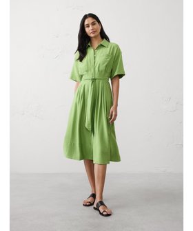 【バナナリパブリック ファクトリーストア/BANANA REPUBLIC FACTORY STORE】のプリーツ ミディ シャツワンピース 大人の最旬トレンドファッション&コーディネート founy(ファウニー) ファッション Fashion レディースファッション Fashion for Women ワンピース Dresses シャツワンピース / 1枚で着映えコーデ Shirt Dresses フェミニン Feminine, Girly フレア Flare, Flared プリーツ Pleats, Pleated リボン Ribbon, Bow |ID:prp329100004977325