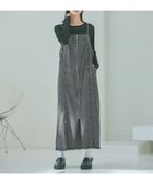 【ラコレ/LAKOLE】の裾フリンジデニムジャンスカ ブラックケミカル|ID: prp329100004977327 ipo3291000000037304872
