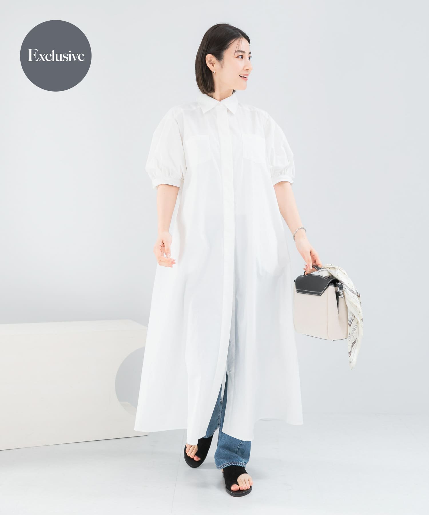 【アーバンリサーチ ロッソ/URBAN RESEARCH ROSSO】の『別注』ELENDEEK×ROSSO RELAXY SHIRT ONE-PIECE 大人の最旬トレンドファッション＆コーディネート founy(ファウニー) 　ファッション　Fashion　レディースファッション　Fashion for Women　トップス・カットソー　Cut & Sew Tops　シャツ・ブラウス・オフィスカジュアル　Elegant Blouses & Button-Ups　ストライプ　Stripe, Striped Pattern　スリーブ　Sleeve, Long Sleeve / Short Sleeve　デニム　Denim, Jeans Material　フロント　Front, Front Design　別注　Limited Edition, Custom Order　ロング　Long, Long-Length　S/S・春夏　SS, Spring/Summer, Warm Season　おすすめ　Recommended / Our Picks　夏　Summer　エレガント 上品　Elegant　2026年　2026　2026春夏・S/S　Spring/Summer 2026 SS26　 other-1|ID: prp329100004977331 ipo3291000000037304887