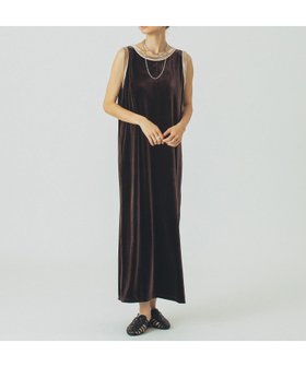 【ローズバッド/ROSE BUD】のVELOUR TANK DRESS 大人の最旬トレンドファッション＆コーディネート founy(ファウニー) ファッション Fashion レディースファッション Fashion for Women トップス・カットソー Cut & Sew Tops ベロアトップス Velour Tops / Velvet-Look Items ワンピース Dresses フォーマル・パーティードレス・結婚式用ドレス Elegant & Casual Dresses インナー Innerwear 秋 Autumn カーディガン Cardigan, Knitwear シンプル Simple, Minimal ジャケット Jacket, Outerwear スニーカー Sneakers, Trainers ノースリーブ Sleeveless, No-Sleeve パイピング Piping, Trim Design ベロア Velour, Soft Velvet ロング Long, Long-Length 夏 Summer エレガント 上品 Elegant |ID:prp329100004977354