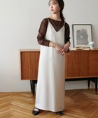 【ディスコート/Discoat】の【新色追加!/WEB限定】サテンキャミワンピース 大人の最旬トレンドファッション＆コーディネート founy(ファウニー) ファッション Fashion レディースファッション Fashion for Women ワンピース Dresses キャミソールワンピース Camisole Dresses おすすめ Recommended / Our Picks なめらか Smooth, Silky Texture インナー Innerwear カーディガン Cardigan, Knitwear サテン Satin, Glossy Fabric シンプル Simple, Minimal スリット Slit, Slit Detail タートルネック Turtleneck, High Neck フォーマル Formal, Dressy エレガント 上品 Elegant 夏 Summer 春 Spring S/S・春夏 SS, Spring/Summer, Warm Season A/W・秋冬 Autumn/Winter thumbnail エクリュ|ID: prp329100004977365 ipo3291000000037305002