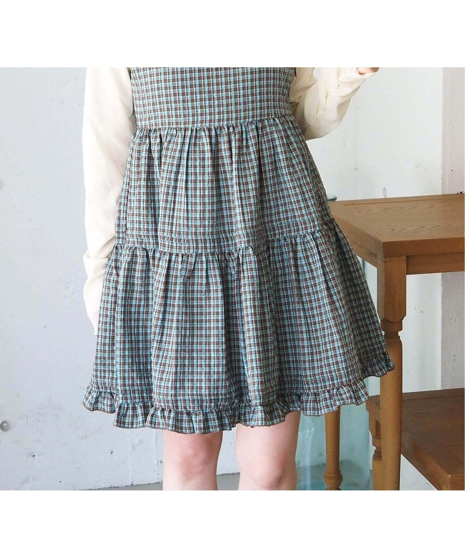 【ティップトッププラスポケット/tiptop+pocket】のtiptop/チェック/コットンフリルキャミミニワンピース 大人の最旬トレンドファッション＆コーディネート founy(ファウニー) 　ファッション　Fashion　レディースファッション　Fashion for Women　ワンピース　Dresses　春　Spring　ガーリー　Girly, Feminine Style　キャミソール　Camisole, Spaghetti Strap Top　シフォン　Chiffon, Lightweight Fabric　スウェット / スエット　Sweatshirt, Sweatwear　チェック　Check, Plaid, Tartan　チュニック　Tunic, Long Top　トレンド　Trend, Trending Now　フリル　Frill, Ruffle　フレア　Flare, Flared　ポケット　Pocket, Pocket Detail　無地　Plain, Solid Color　レース　Lace, Lace Fabric　ワイド　Wide, Wide Fit　S/S・春夏　SS, Spring/Summer, Warm Season　おすすめ　Recommended / Our Picks　夏　Summer　 other-1|ID: prp329100004977367 ipo3291000000037305009