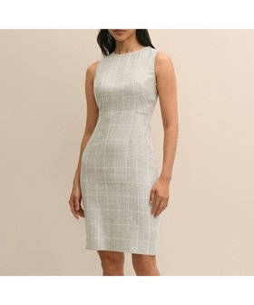 【ブルックス ブラザーズ/Brooks Brothers】のリネン/ウール ウィンドウペイン ノースリーブワンピース 大人の最旬トレンドファッション＆コーディネート founy(ファウニー) ファッション Fashion レディースファッション Fashion for Women ワンピース Dresses おすすめ Recommended / Our Picks カーディガン Cardigan, Knitwear シェイプ Shape, Slim Fit シンプル Simple, Minimal ジャケット Jacket, Outerwear スリット Slit, Slit Detail セットアップ Set-Up, Coordinated Outfit ドレス Dress, One-Piece ノースリーブ Sleeveless, No-Sleeve ビジネス 仕事 通勤 Business / Work / Commuting ポケット Pocket, Pocket Detail モダン Modern, Contemporary リネン Linen, Linen Fabric |ID:prp329100004977383