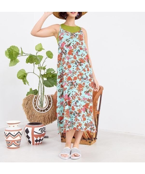 【アミナコレクション/Amina Collection】の【チャイハネ】ボヘクランキャミワンピース インテリア・キッズ・メンズ・レディースファッション・服の通販 founy(ファウニー) 　ファッション　Fashion　レディースファッション　Fashion for Women　ワンピース　Dresses　キャミソールワンピース　Camisole Dresses　キャミワンピース　Cami Dress, Slip Dress　ボヘミアン　Bohemian, Ethnic Style　ターコイズブルー|ID: prp329100004977384 ipo3291000000037305066