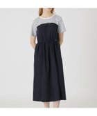 【ブルーレーベル クレストブリッジ/BLUE LABEL CRESTBRIDGE】のストレッチプルーフクロスカットコンビドレス ネイビー|ID: prp329100004977388 ipo3291000000037305082