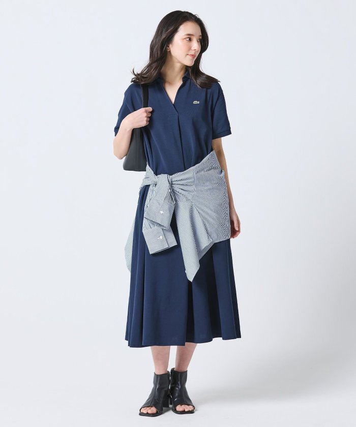 【ラコステ/LACOSTE】のスキッパーネックポロドレス / マキシ丈フレアワンピース インテリア・キッズ・メンズ・レディースファッション・服の通販 founy(ファウニー) https://founy.com/ ファッション Fashion レディースファッション Fashion for Women ワンピース Dresses フォーマル・パーティードレス・結婚式用ドレス Elegant & Casual Dresses エレガント 上品 Elegant スキッパー Skipper, Open Collar ドレス Dress, One-Piece フレア Flare, Flared マキシ Maxi, Full Length 定番 Standard, Basic Item 鹿の子 Piqué, Kanoko Fabric |ID: prp329100004977389 ipo3291000000037305083