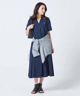 【ラコステ/LACOSTE】 スキッパーネックポロドレス / マキシ丈フレアワンピース大人の最旬トレンドファッション＆コーディネート founy(ファウニー) ファッション Fashion レディースファッション Fashion for Women ワンピース Dresses フォーマル・パーティードレス・結婚式用ドレス Elegant & Casual Dresses エレガント 上品 Elegant スキッパー Skipper, Open Collar ドレス Dress, One-Piece フレア Flare, Flared マキシ Maxi, Full Length 定番 Standard, Basic Item 鹿の子 Piqué, Kanoko Fabric |ID:prp329100004977389