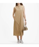 【ラコステ/LACOSTE】のAラインノースリーブシャツドレス / ミモレ丈シャツワンピース 大人の最旬トレンドファッション＆コーディネート founy(ファウニー) ファッション Fashion レディースファッション Fashion for Women ワンピース Dresses フォーマル・パーティードレス・結婚式用ドレス Elegant & Casual Dresses シャツワンピース / 1枚で着映えコーデ Shirt Dresses ギャザー Gathered, Ruffled ストレッチ Stretch, Stretchy Fabric タイプライター Typewriter Fabric, Crisp Cotton フェミニン Feminine, Girly thumbnail ベージュ|ID: prp329100004977390 ipo3291000000037305089