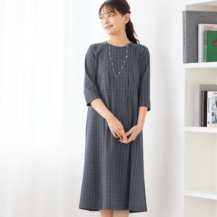 【ロブジェ/LOBJIE】の【洗える・清涼快適素材】Breeze Coolワンピース インテリア・キッズ・メンズ・レディースファッション・服の通販 founy(ファウニー) https://founy.com/ ファッション Fashion レディースファッション Fashion for Women ワンピース Dresses 洗える Machine Washable カーディガン Cardigan, Knitwear 吸水 Absorbent, Quick-Dry ジャケット Jacket, Outerwear ストレッチ Stretch, Stretchy Fabric チェック Check, Plaid, Tartan チュニック Tunic, Long Top ツイード Twill, Twill Weave トレンド Trend, Trending Now ネックレス Necklace, Pendant Necklace エレガント 上品 Elegant |ID: prp329100004977394 ipo3291000000037305099