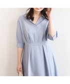 【オフオン/ofuon】の六分袖スキッパーワンピース/UVカット/洗濯機で洗える/WEB限定サイズあり ライトブルー|ID: prp329100004977405 ipo3291000000037305132