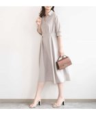 【オフオン/ofuon】の六分袖スキッパーワンピース/UVカット/洗濯機で洗える/WEB限定サイズあり ベージュ|ID: prp329100004977405 ipo3291000000037305134