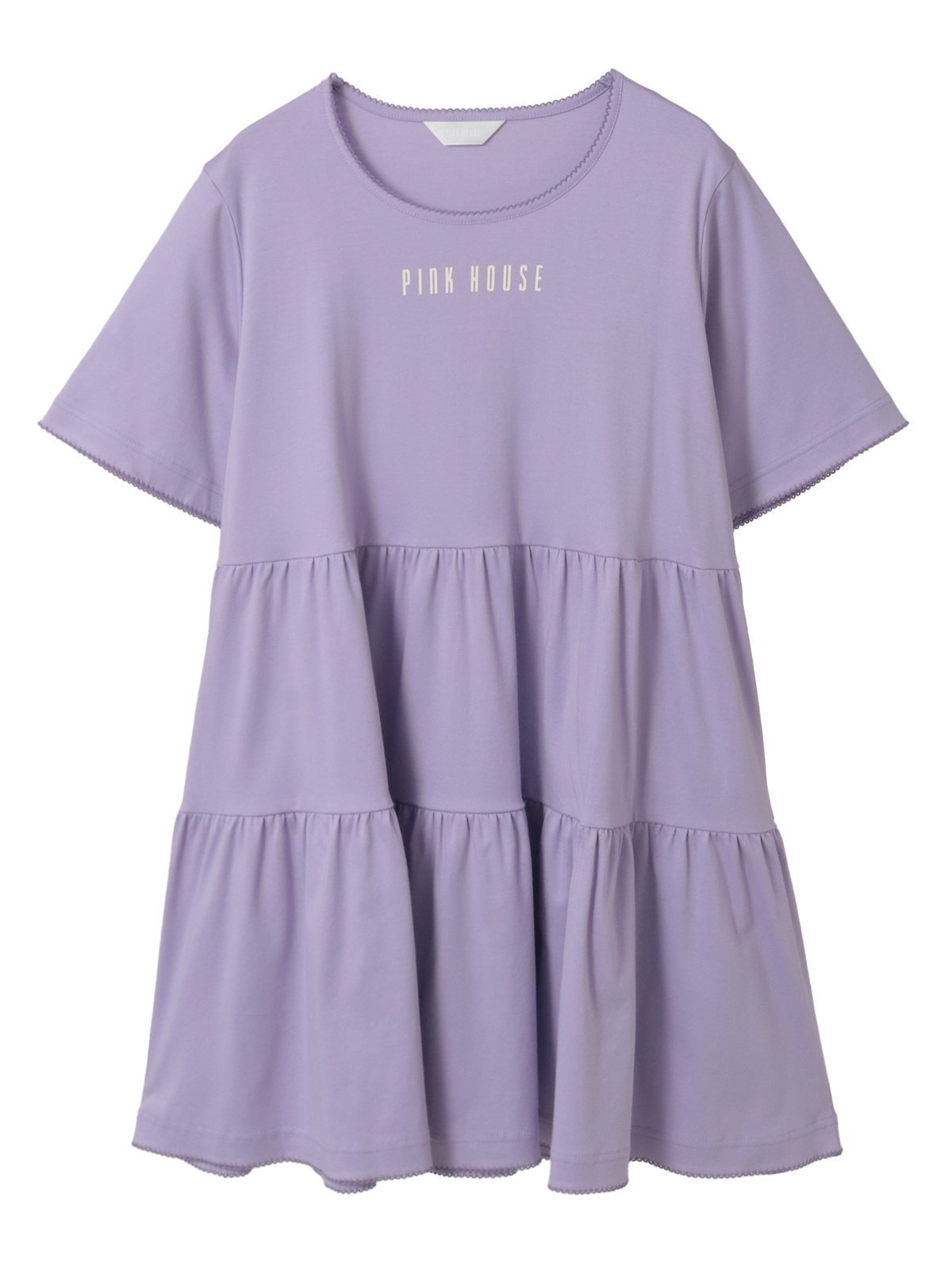 【ピンクハウス/PINK HOUSE】のロゴプリントチュニックカットソー インテリア・キッズ・メンズ・レディースファッション・服の通販 founy(ファウニー) 　ファッション　Fashion　レディースファッション　Fashion for Women　トップス・カットソー　Cut & Sew Tops　カットソー・ベーシックTシャツ　Cut-and-Sewn Tops / Stretch Tees & Basics　シルケット　Silket, Silky Cotton　フロント　Front, Front Design　プリント　Print, Printed Pattern　ワンポイント　One Point, Statement Accent　ラベンダー|ID: prp329100004977408 ipo3291000000037305148