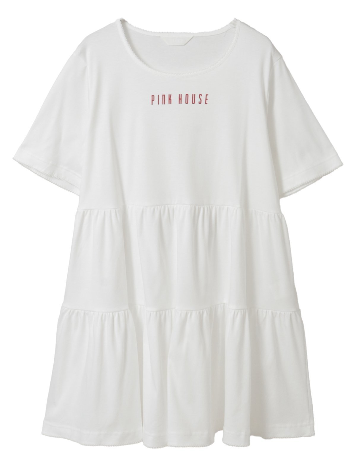 【ピンクハウス/PINK HOUSE】のロゴプリントチュニックカットソー インテリア・キッズ・メンズ・レディースファッション・服の通販 founy(ファウニー) 　ファッション　Fashion　レディースファッション　Fashion for Women　トップス・カットソー　Cut & Sew Tops　カットソー・ベーシックTシャツ　Cut-and-Sewn Tops / Stretch Tees & Basics　シルケット　Silket, Silky Cotton　フロント　Front, Front Design　プリント　Print, Printed Pattern　ワンポイント　One Point, Statement Accent　アイボリー|ID: prp329100004977408 ipo3291000000037305150