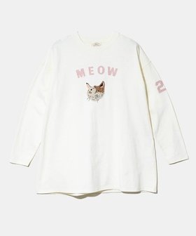 【ゴースローキャラバン/go slow caravan】のJUICY/ジューシー 猫刺繍チュニック (WOMENS) 大人の最旬トレンドファッション＆コーディネート founy(ファウニー) ファッション Fashion レディースファッション Fashion for Women トップス・カットソー Cut & Sew Tops チュニック Tunic, Long Top トレンド Trend, Trending Now リラックス Relax, Relaxed Fit レギンス Leggings, Stretch Pants 猫 Cat, Kitty |ID:prp329100004977438
